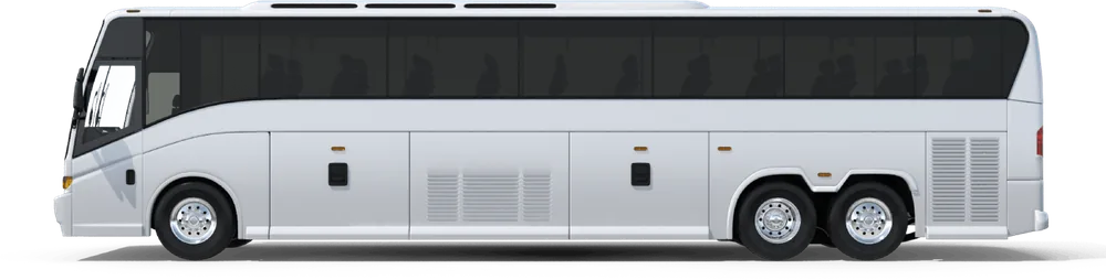 56-seat motor coach, side view