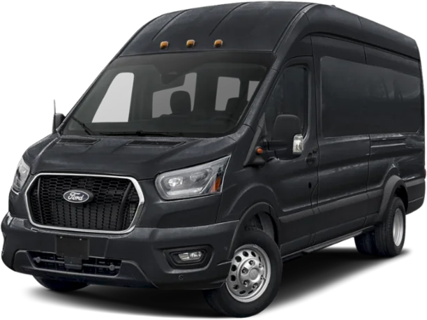 Black Ford Transit 15-passenger high-roof van